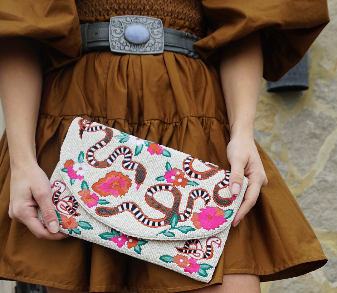 Olivia Embroidered Clutch